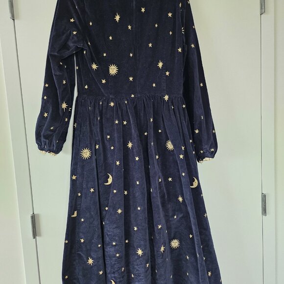 Meadows Jacaranda Velvet Sun Moon Stars Dress US 10 - Picture 6 of 10